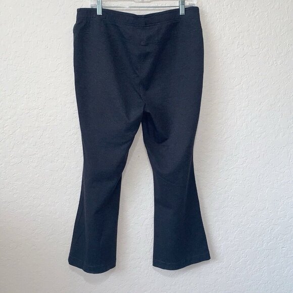 Chico’s Wide Waistband Flare Pants Womens Large Chico’s 2 Black Pull On - Picture 3 of 7